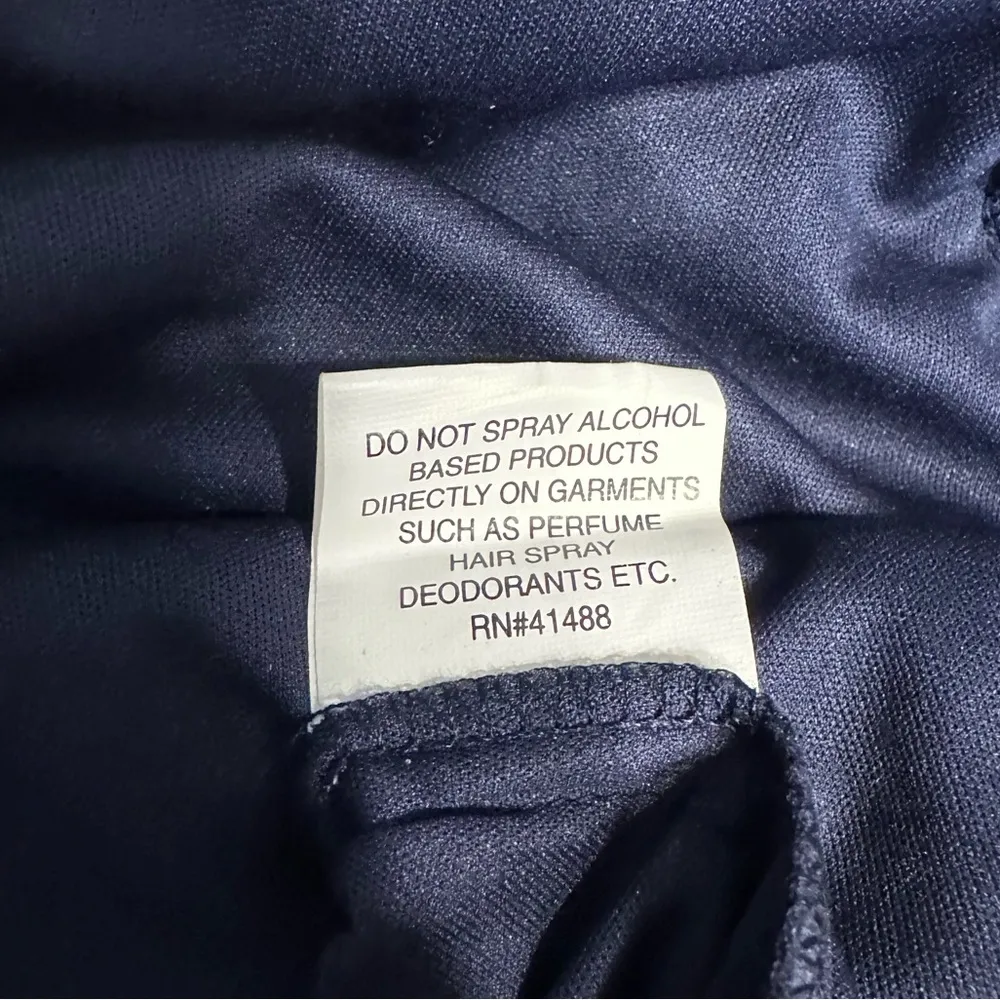 Mac Duggal Dark Blue Sequined Wrap Over 3/4 Sleeve Gown Navy size 4 Evening 5509 - Image 13