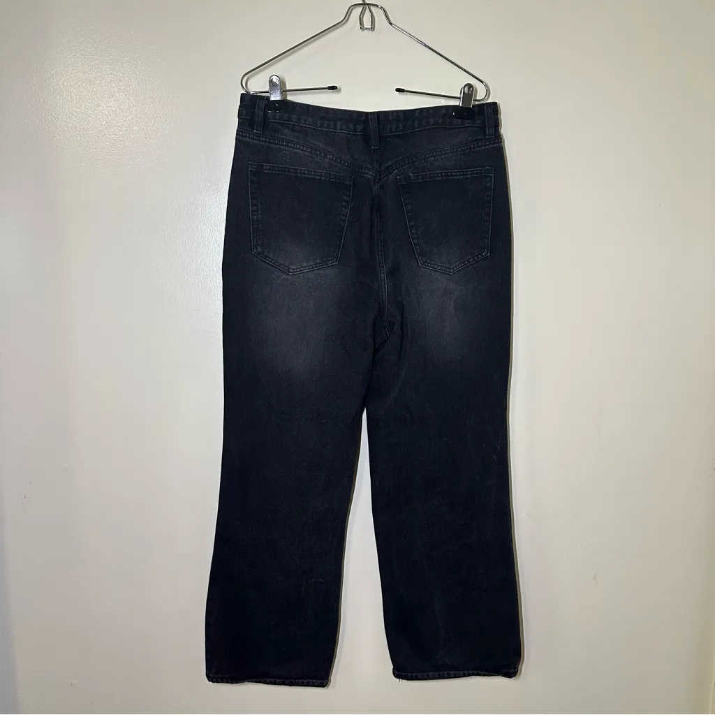 Forever 21 Black Distressed Wide Leg Jeans - Image 2
