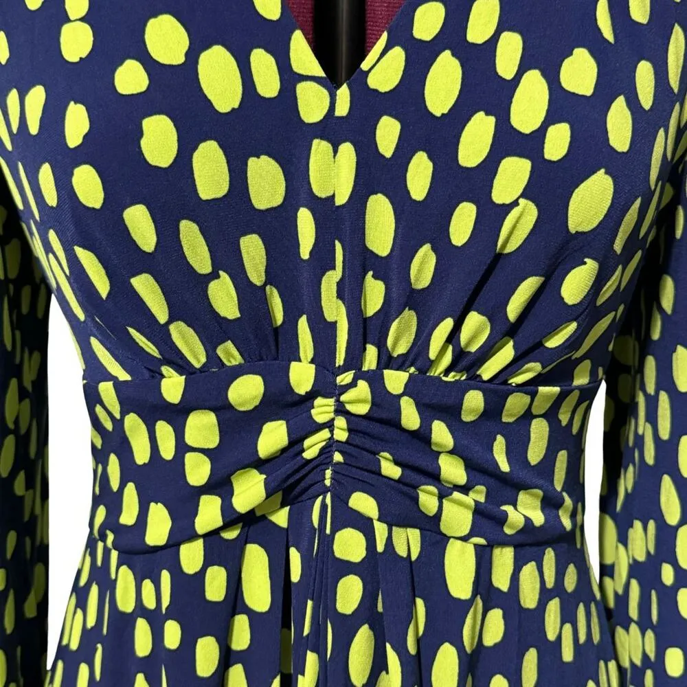 MAGGY LONDON Elorin Matte Jersey Knit Bishop Sleeve Ruched Midi Dress NWT 6P - Image 5