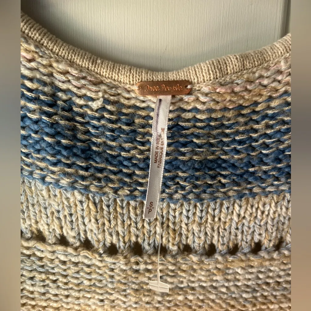NEW Free People sleeveless knit vest size small boho fall - Image 4