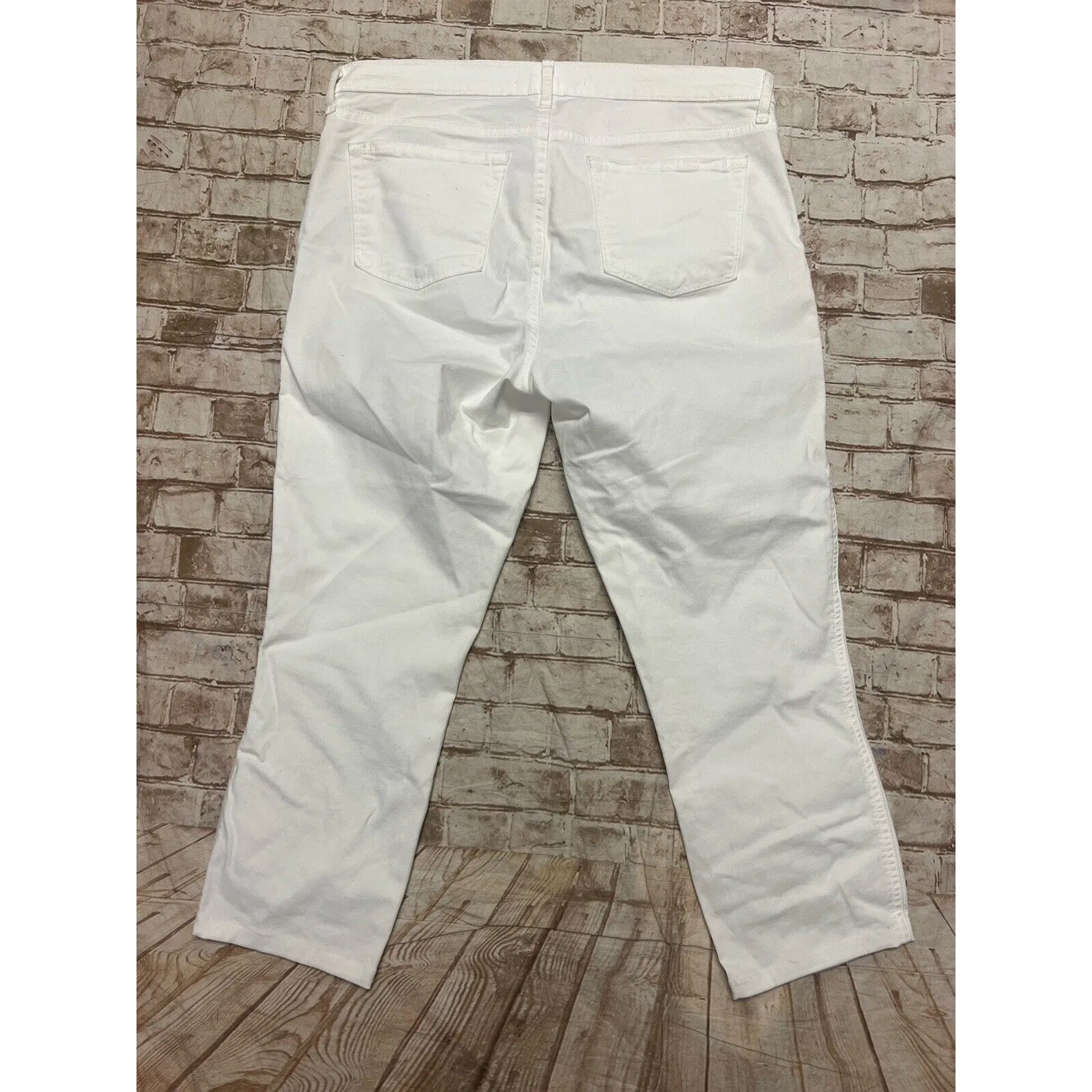 J Brand Zion Mid-Rise Skinny Ankle Jean iSize 30 White Crop - Image 2