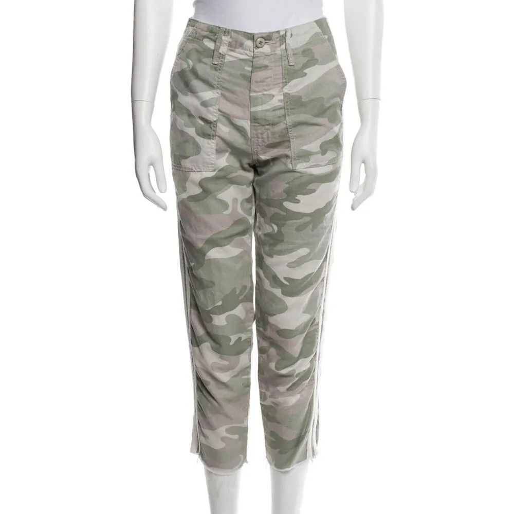 Mother NEW Women's Shaker Chop‎ Camouflage Print Pants size 27 Green - Image 3