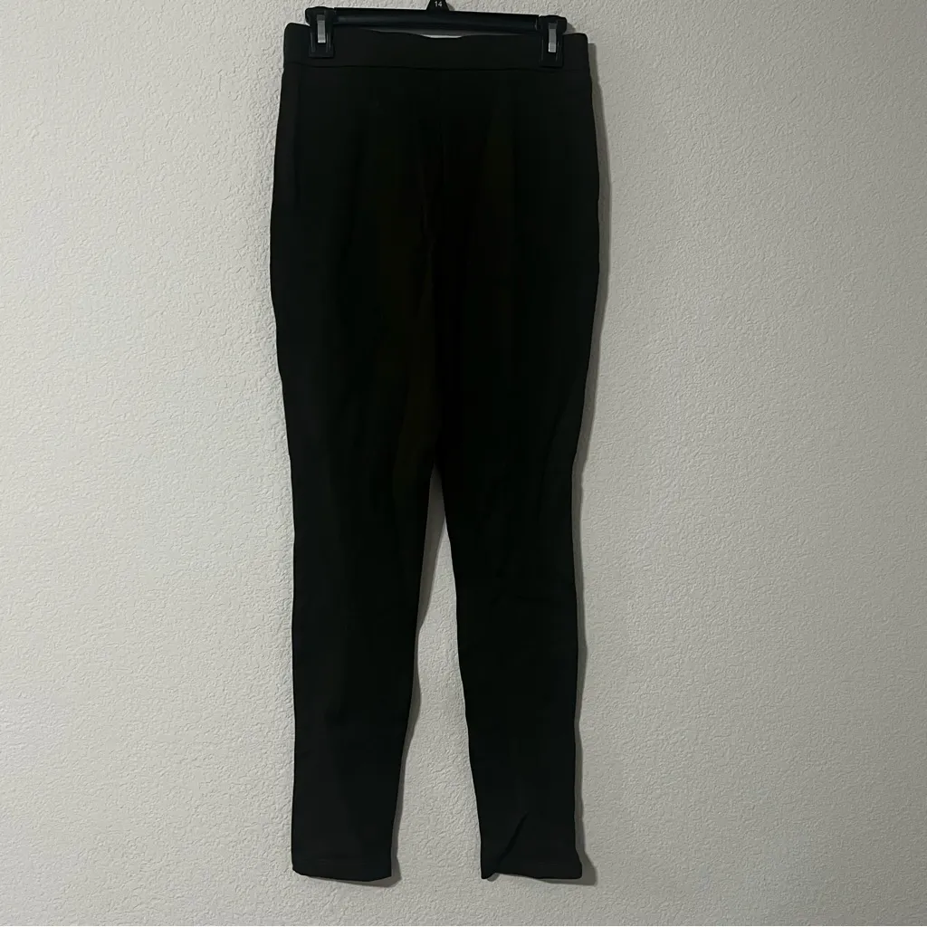 Elie Tahari Ponte Button Leggings with Button Detail in Deep Olive, Size S, NEW - Image 4