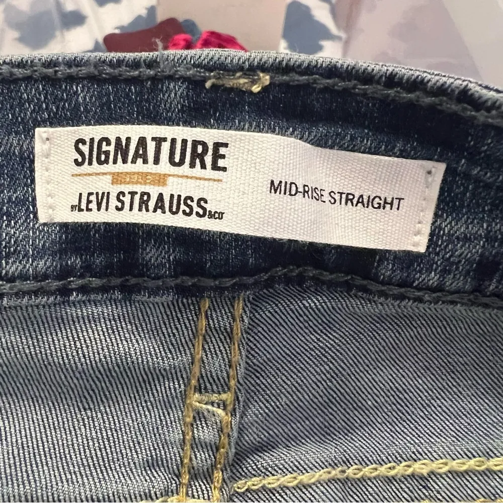 Signature Levi Strauss Mid-Rise Straight Jean Medium Wash 36x30 22S - Image 11