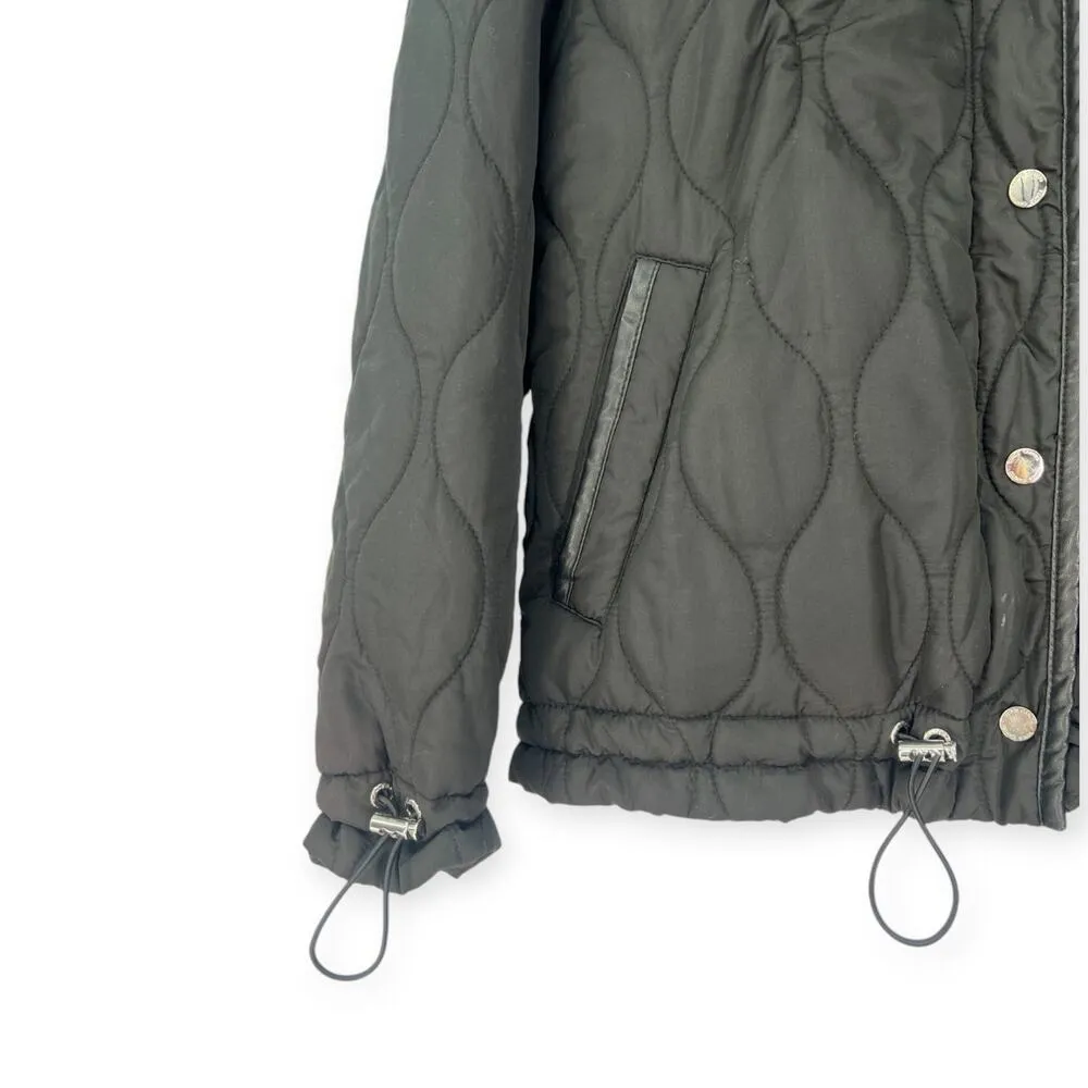 Vince Camuto | L | Womens Quilted High Neck Puffer Jacket Coat Black - Image 4