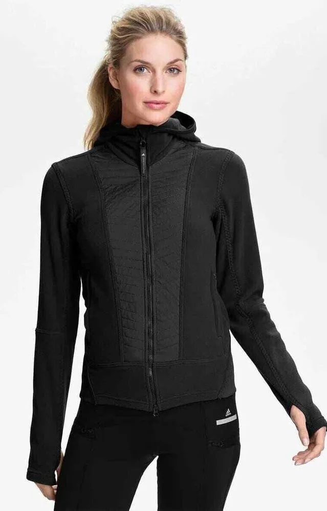 New NWT Adidas Stella McCartney M Bright Blue $250 Fleece Hoodie Jacket Warm Size M - Image 9