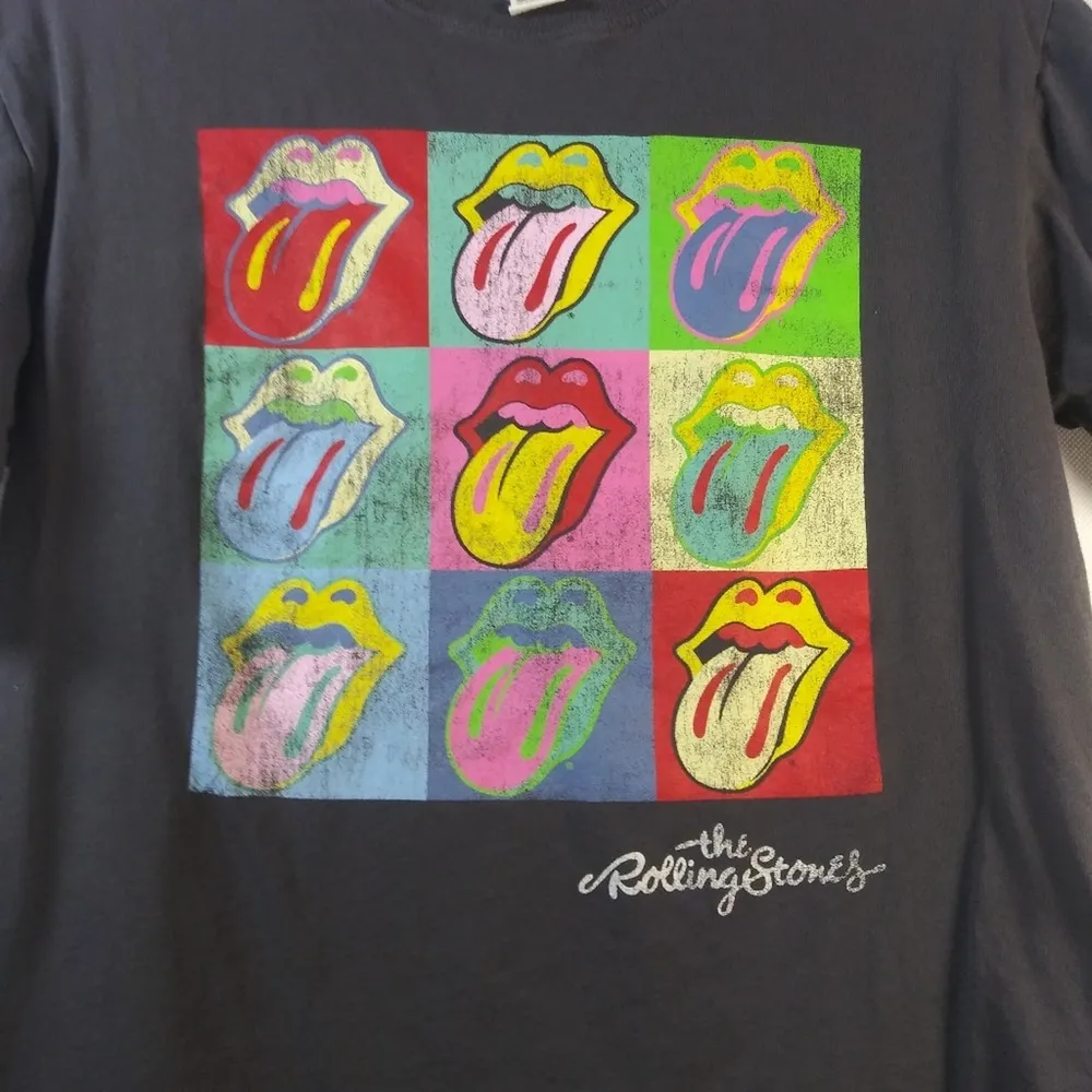 H&M Rolling Stones Graphic Tee Gray Steel Wheels 89 Shirt Size XS - Image 3