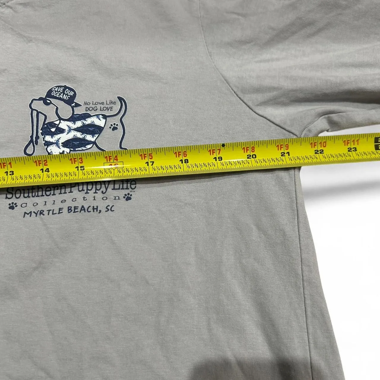 Spicy Tuna Southern Puppy Life Long Sleeve Tee Gray Size M - Image 6