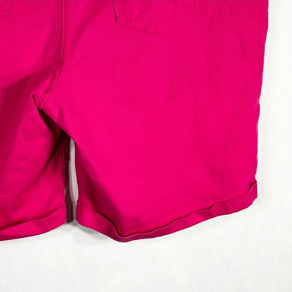 Woman Within Plus Size 26W Shorts Hot Pink Pockets 11 Inch Cuffed Stretch 1155‎ - Image 11