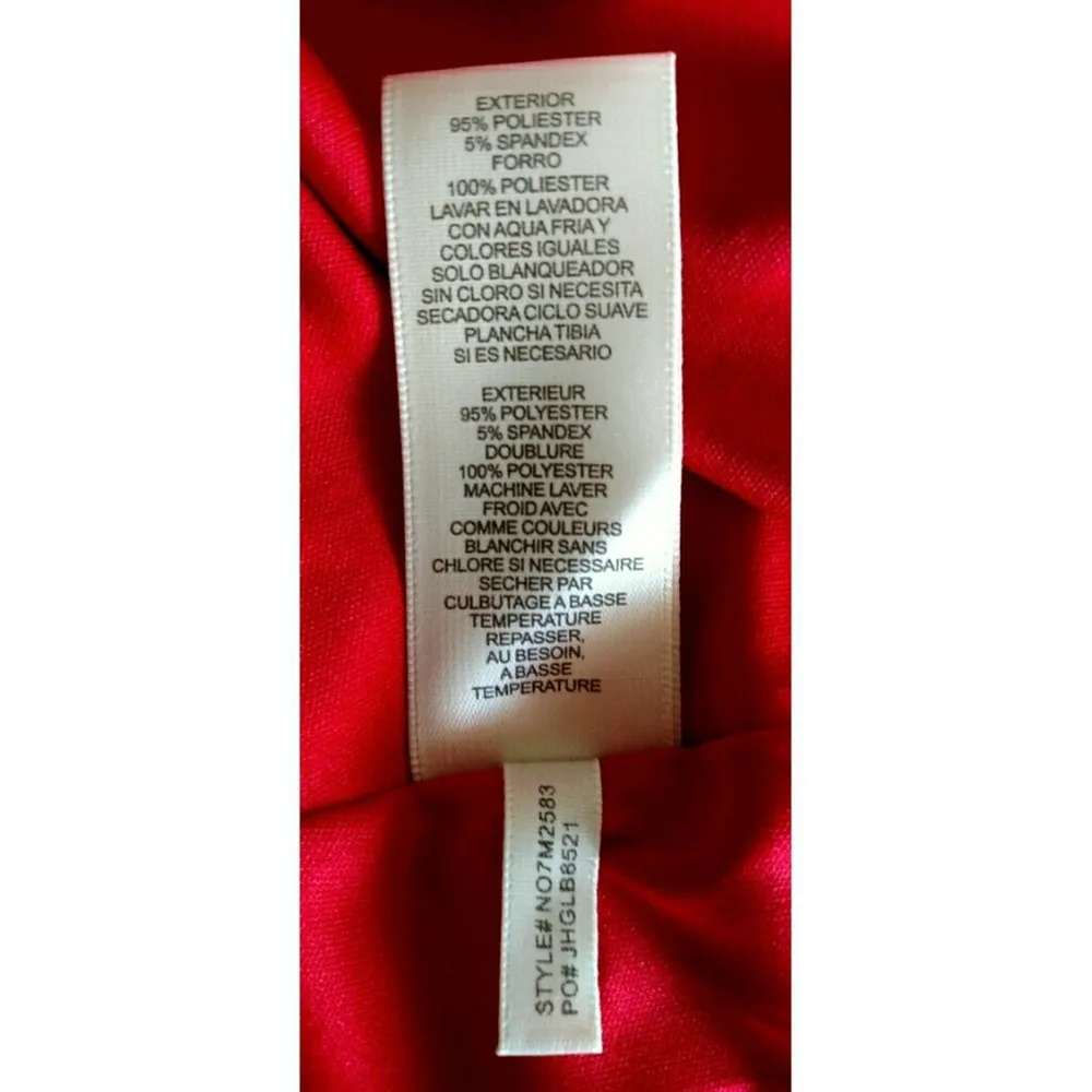 Eliza J Lace-Up Back A-Line Dress Red Jewel Neck 6 New - Image 7