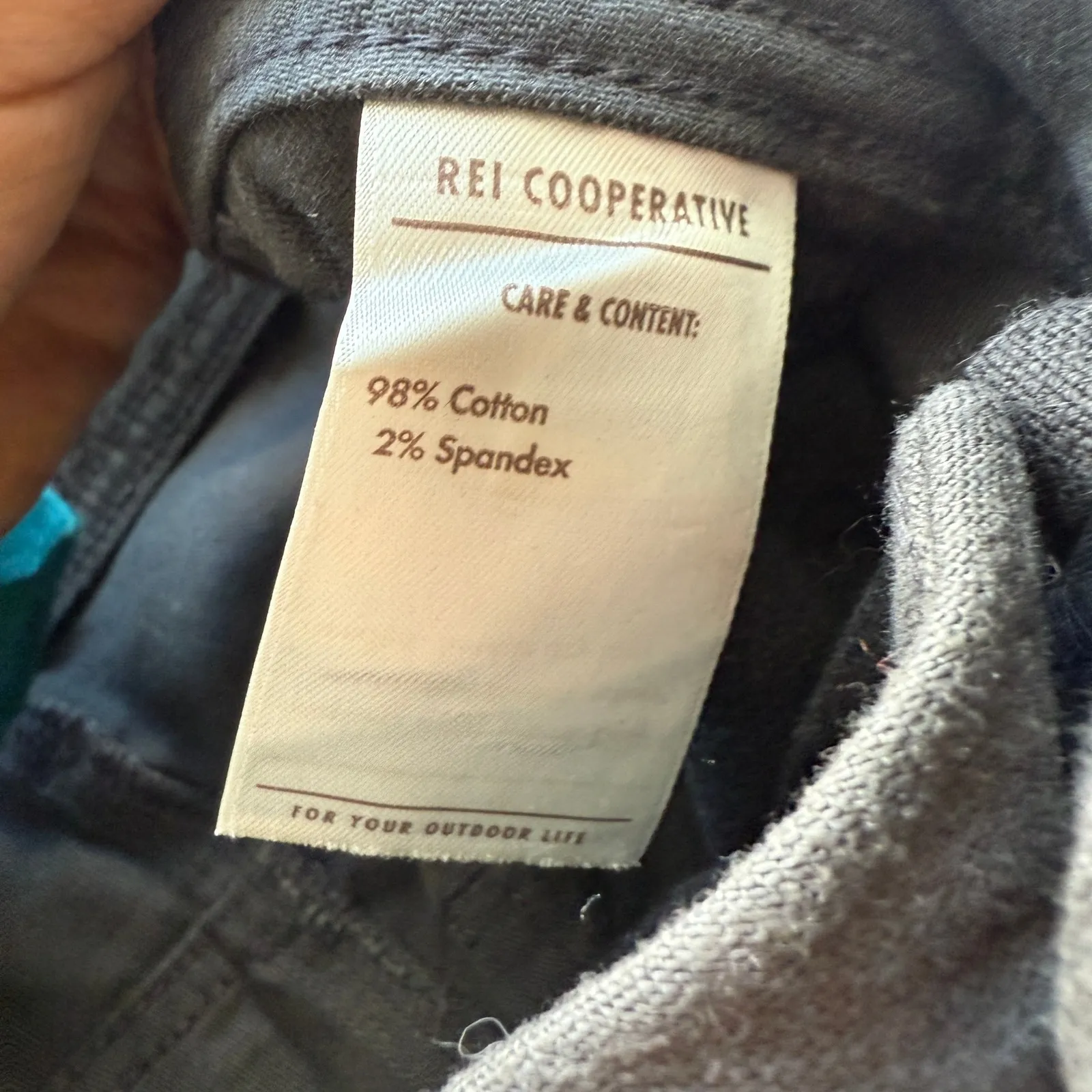 REI Cooperative Women Cargo Pants Size 12 Black Cotton Spandex Zip Pockets - Image 5