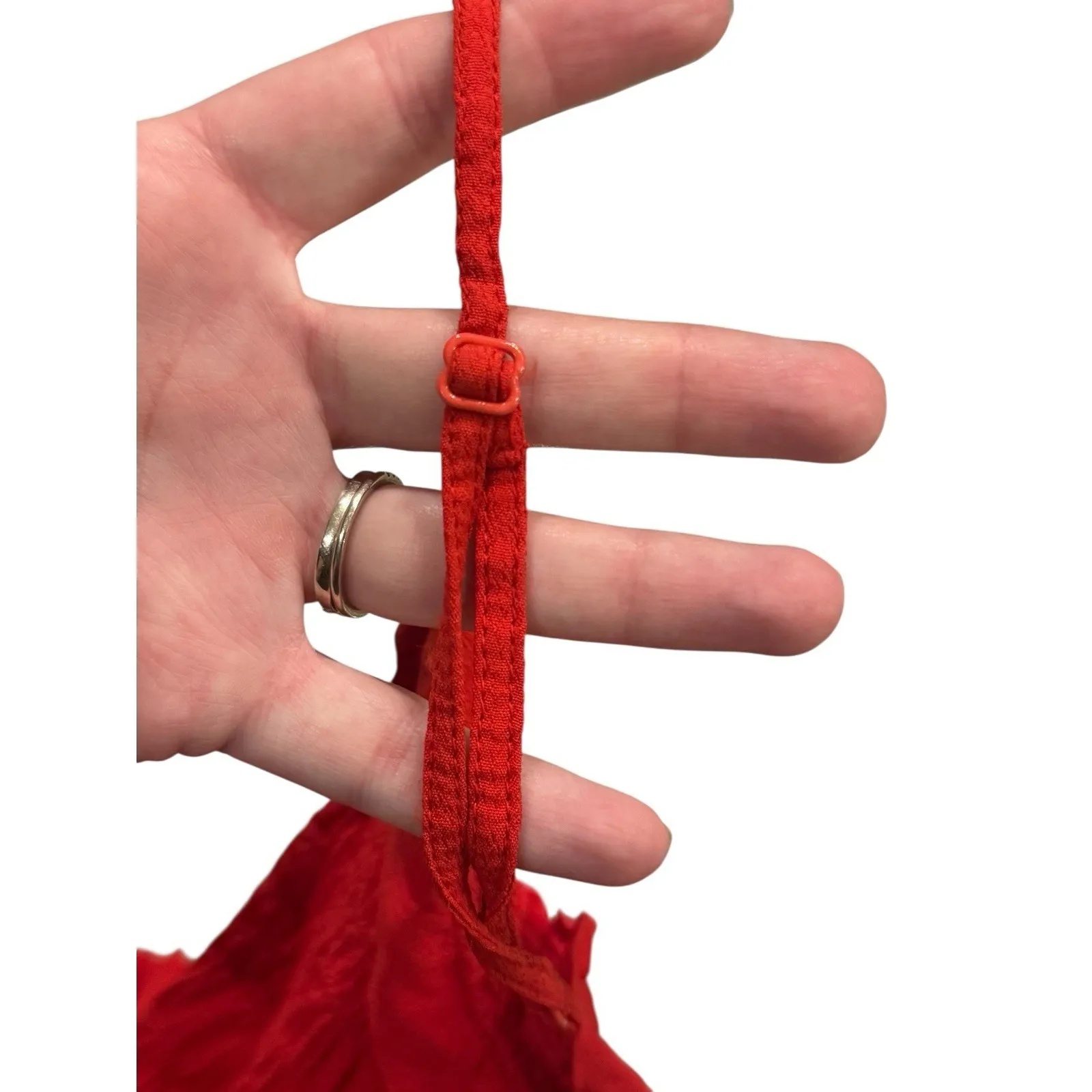 Lovers + Friends Revolve Smocked Mini Dress Size XS Red‎ Viscose Ruffle Bodycon - Image 4