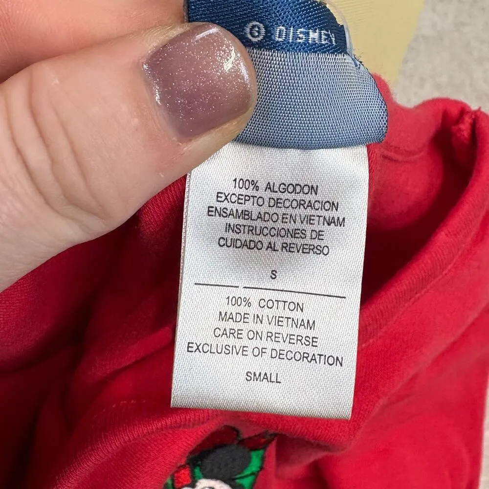 NWT Disney Mickey Mouse Gift Christmas Holiday Long Sleeve Shirt Size S - Image 5