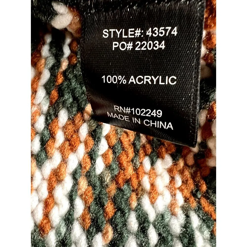 Skies Are Blue womens size M  sweater chunky green/gold Y2K, cozy - Image 9