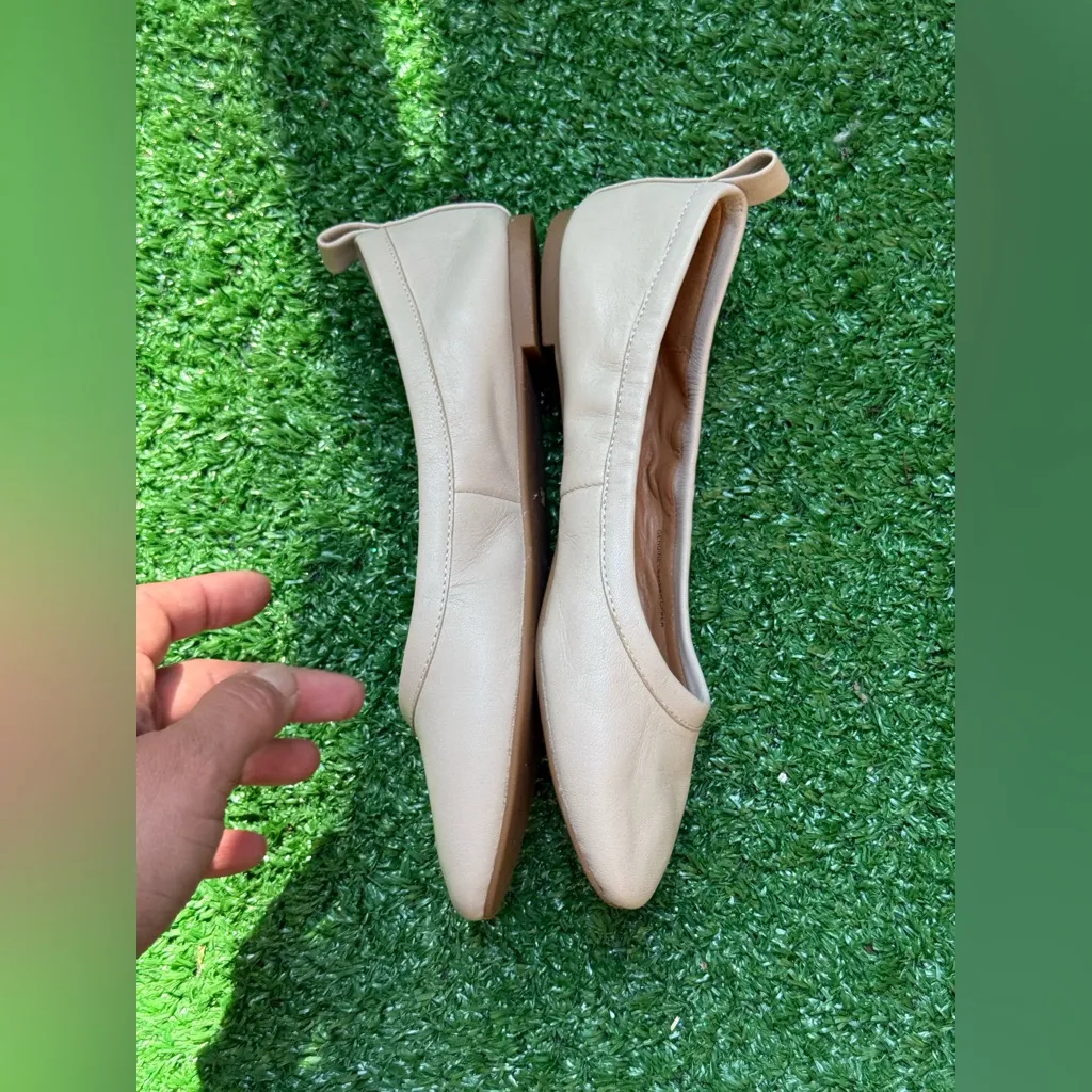 J. Crew Women's Light Beige Ballet Flats Size 7.5 - Image 2