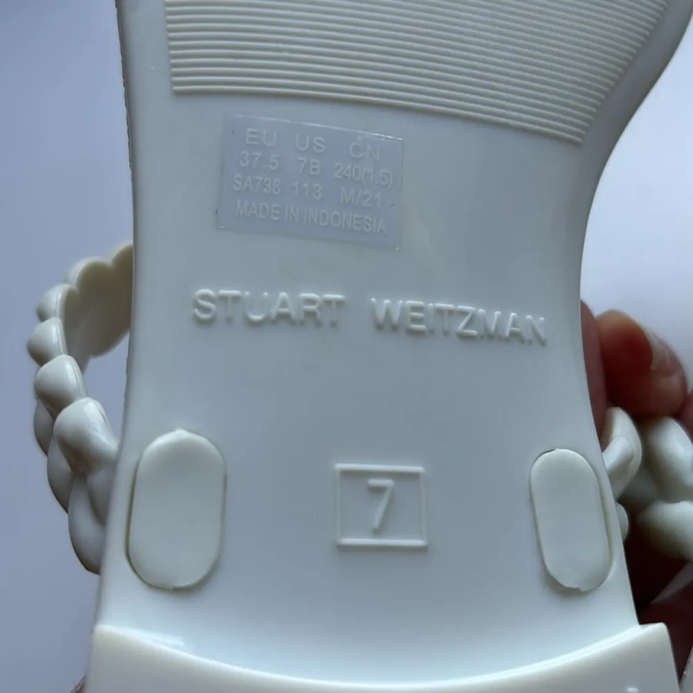 Stuart Weitzman Braided Jelly Flats Strappy Sawyer Slip On Slide Sandals‎ Shoes - Image 6