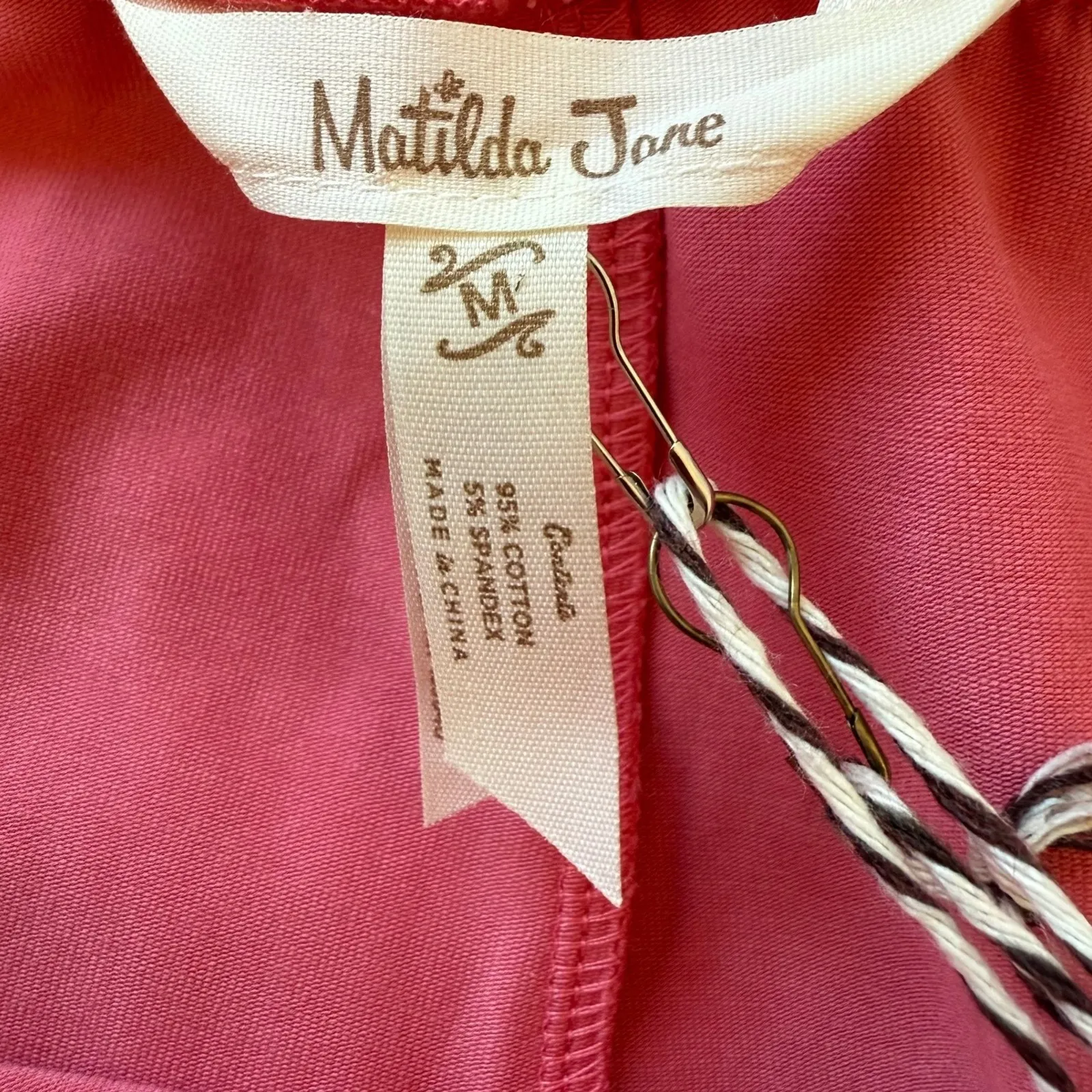 Matilda Jane Women's Coral Enchanted Garden Marietta Big Ruffle Pants Sz M NWT - Image 9