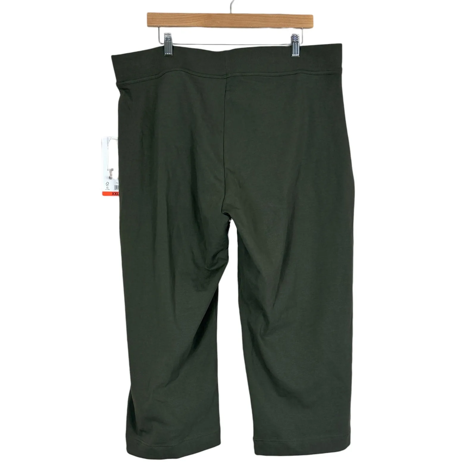 NWT Lands' End Capri Pants Women’s XXL Green Cotton Minimalist Casual Basic - Image 4