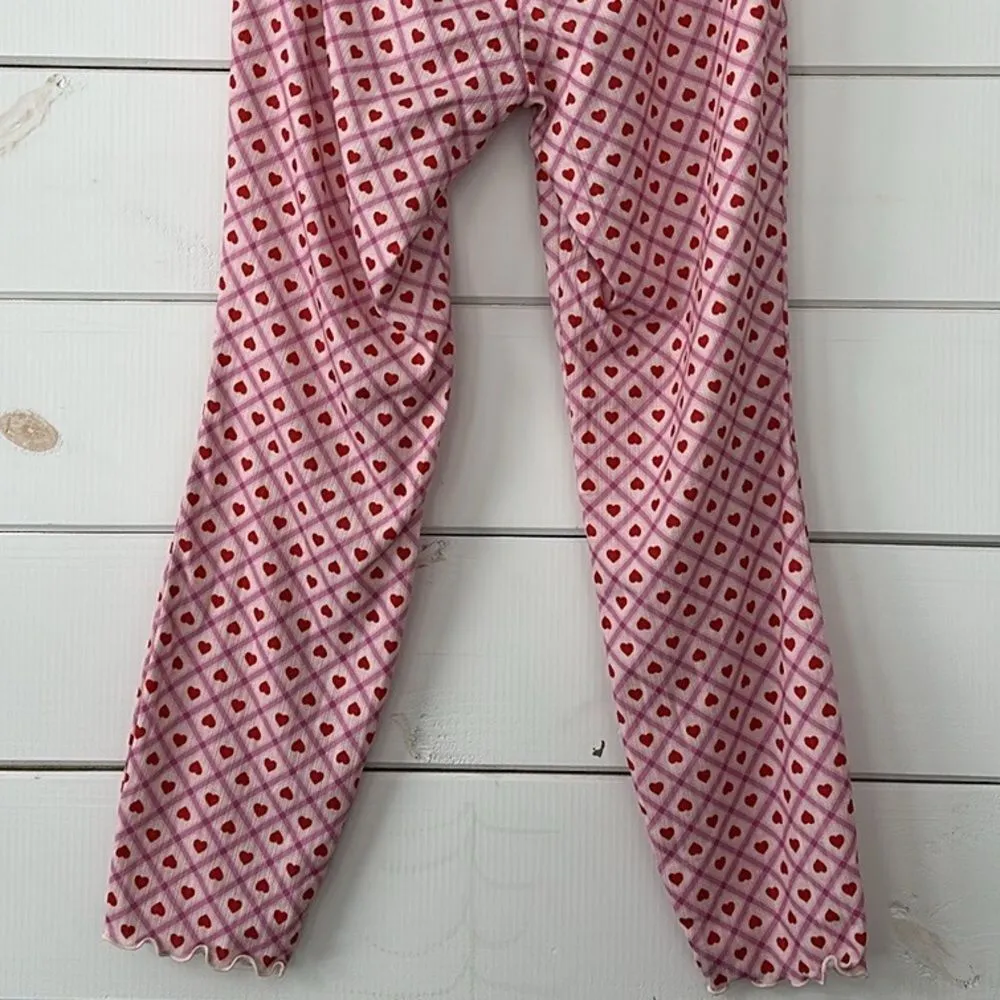 Adore Me Audra Pink Love PJ Pajama XL Set NEW Valentines Red Hearts - Image 15