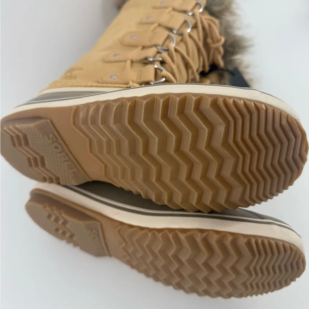 Sorel Joan of Arctic Boots Women 7.5 Suede Faux Fur Cuff Waterproof Taupe New - Image 10