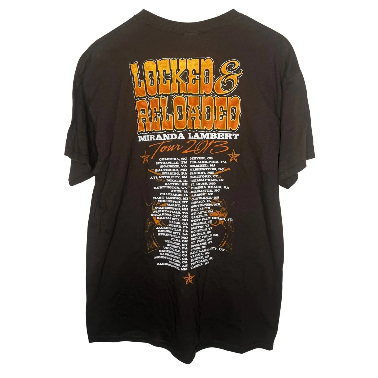 NWOT Gildan Miranda‎ Lambert Locked & Reloaded Tour 2013 Graphic T-Shirt Sz L - Image 4