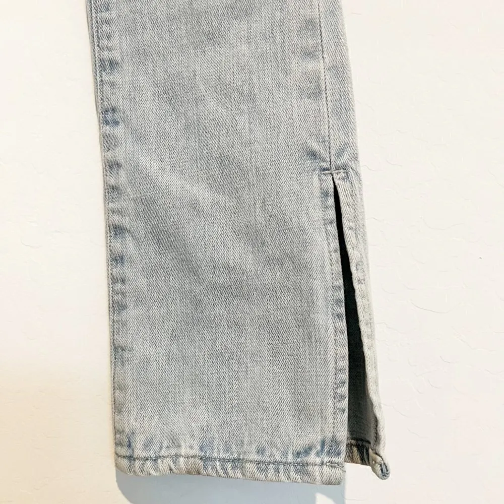 Blank NYC The Lexington Straight Leg Split Hem‎ Light Wash Blue Jeans Size 24 - Image 4