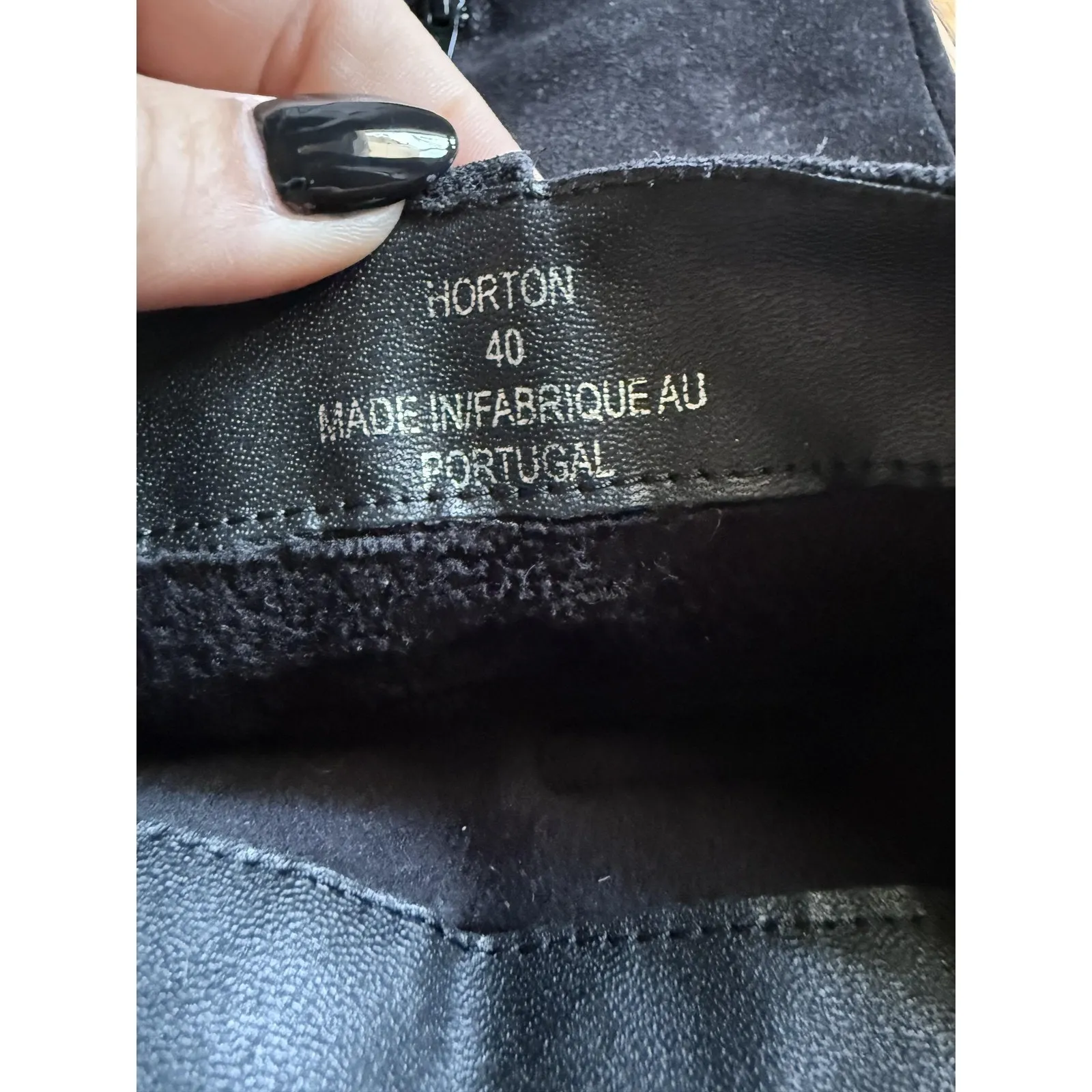 Bos & Co Horton Suede Knee High Boots Womens Size EU 40 Black Block Heel - Image 8