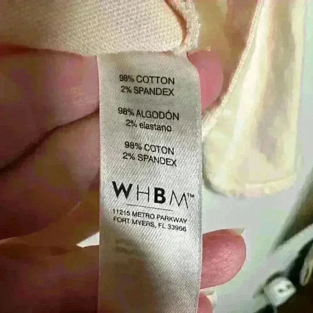 White House Black Market Lightweight Denim Jacket‎ Peach Sz 6 - Image 10