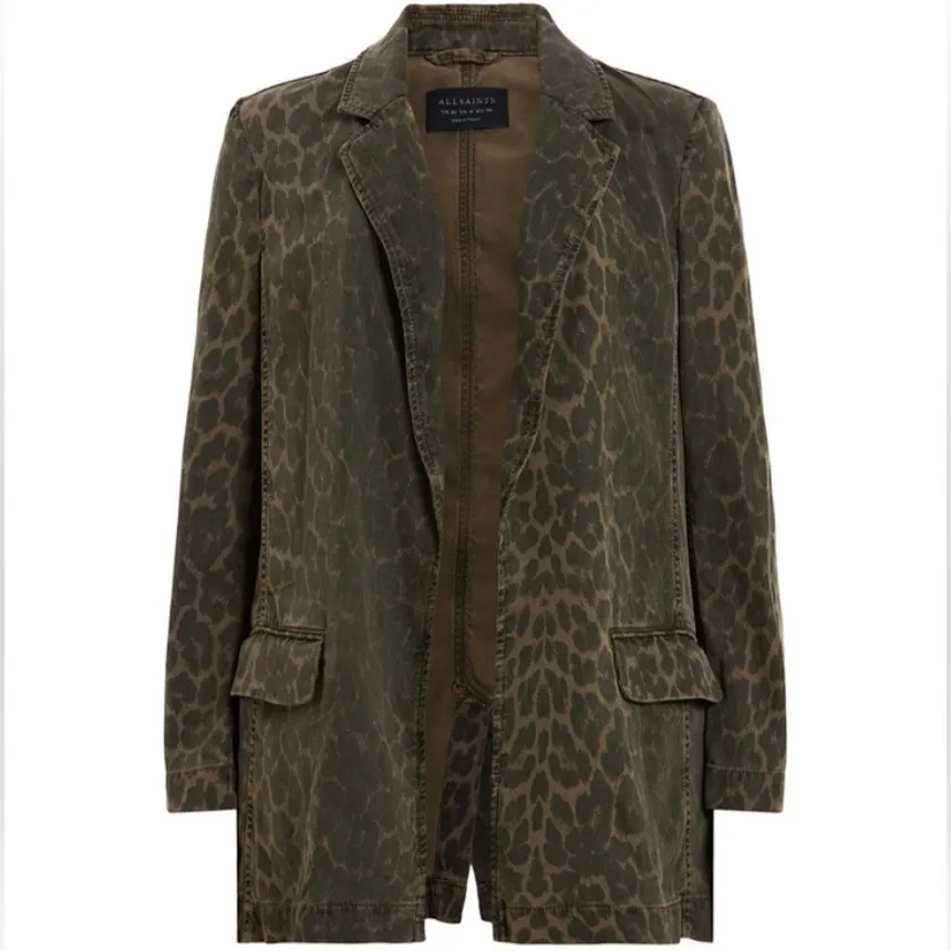 All Saints Aleida‎ Leppo Blazer Menswear Inspired Longline Notched Collar 4 - Image 3