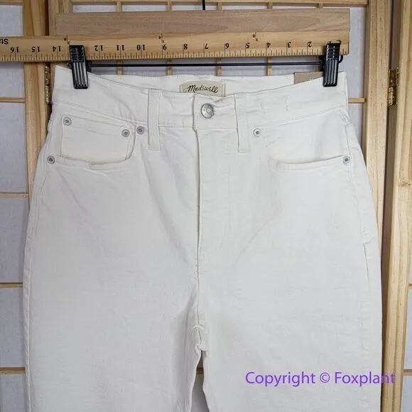 NEW Madewell The High-Rise Perfect Vintage Jean in‎ Tile White, 27 - Image 6