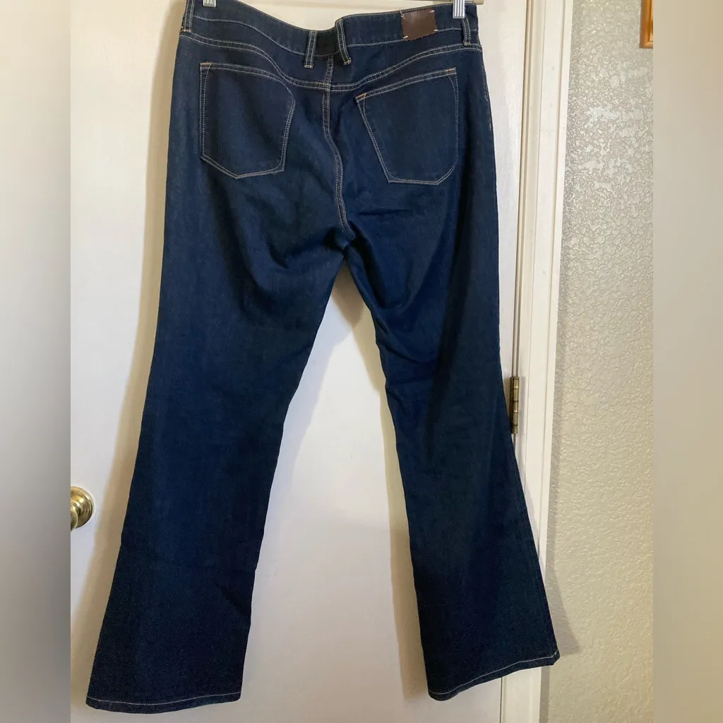 Banana Republic Dark Wash Curvy Bootcut Zip Up Blue Denim Jeans A208 - Image 8