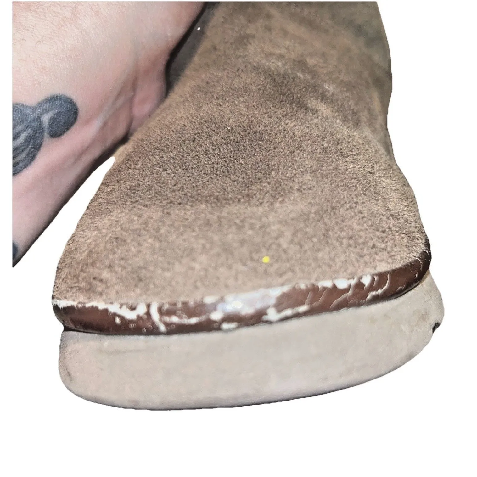 Gypsy Soule Brown Suede Boots Western Tooled Leather Swarovski Crystal Cross 10 - Image 14