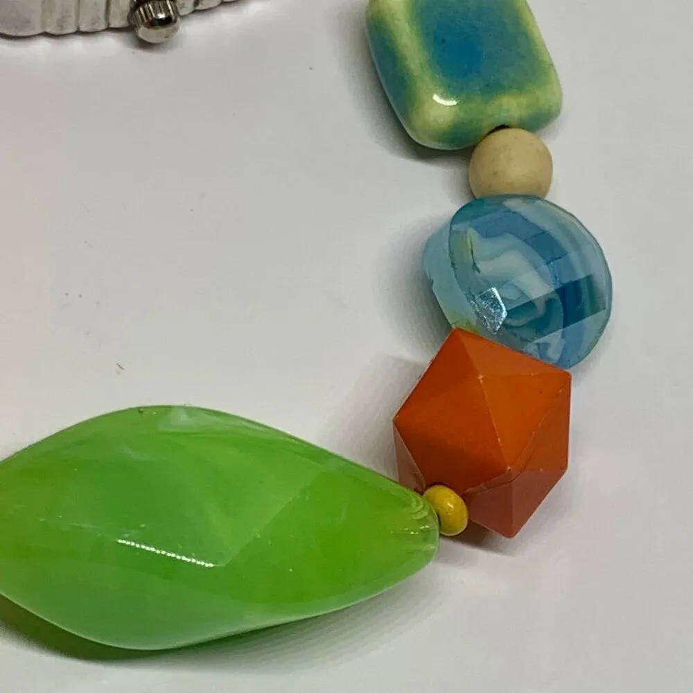 Swap women’s Quartz analog watch 28mm silver tone pearl dial beads size 7” runs - Image 4