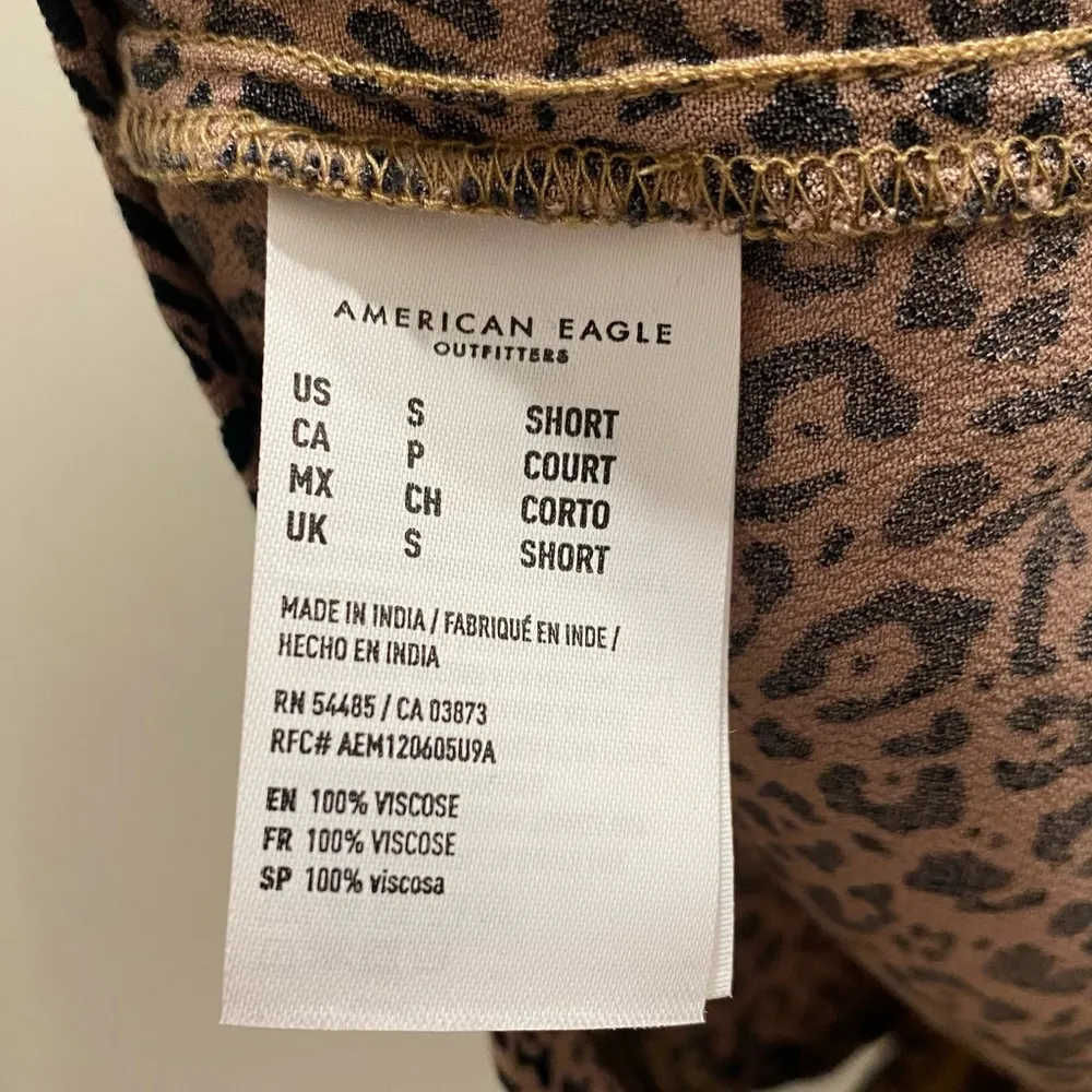 American Eagle Outfitters AE Brown & Black Leopard Print Sleeveless Romper - S - Image 15