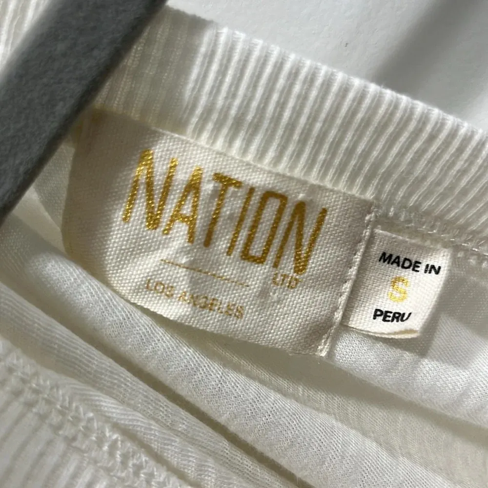 Nation LTD Paulina One Shoulder Tee Off White
 Sz S - Image 4