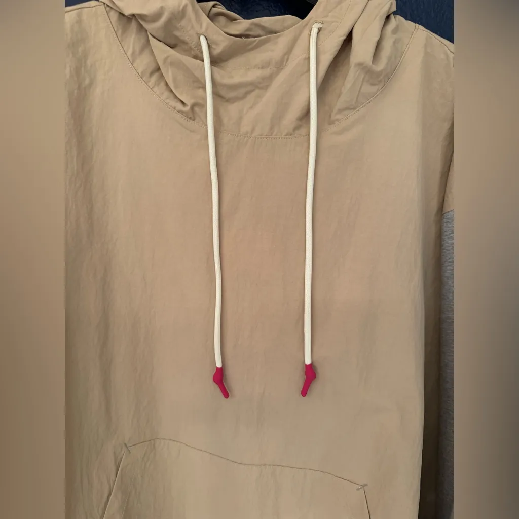 Johnny Was Calme Mix Nylon Women’s Cream Hooded Pullover Jacket Size Large - Image 5