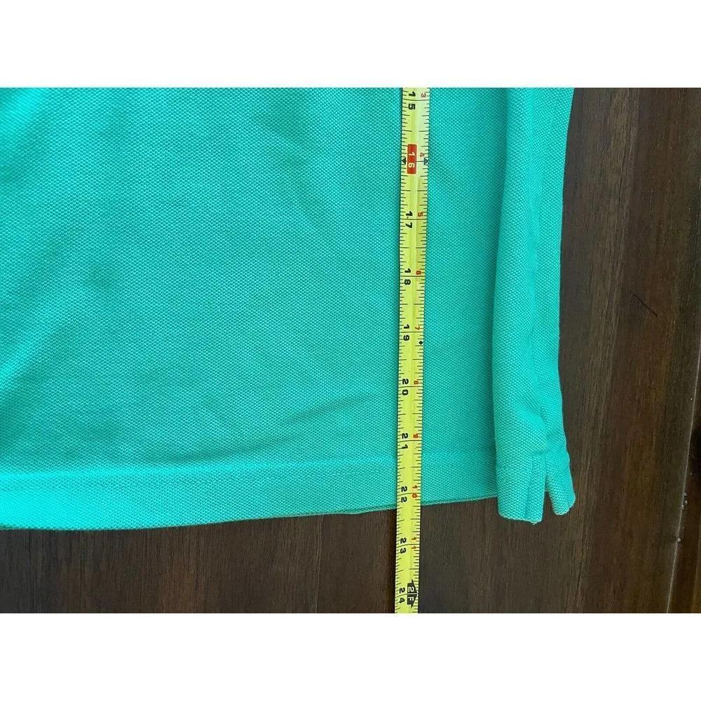 Lilly Pulitzer Women's Large Green Shrunken Polo Shirt Short Sleeve Embroidered - Image 5