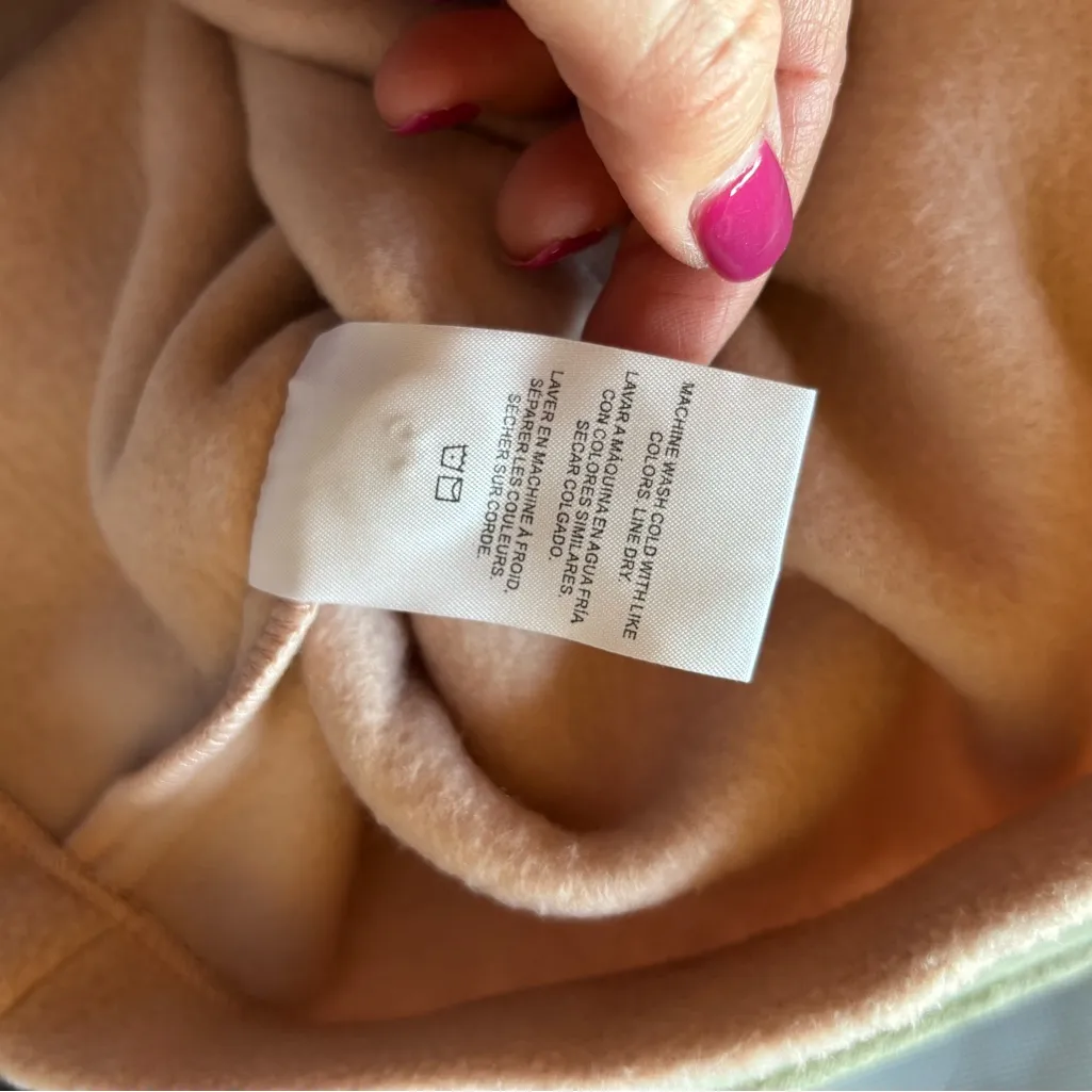 Altar’d State Women's Light Pink Button Up Cropped Fleece Jacket Size Large - Image 9