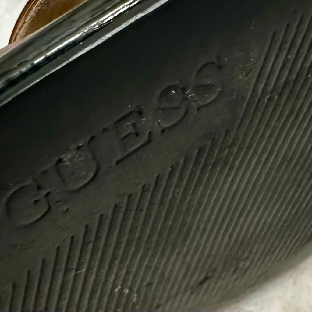 Guess Silver Bronze Women Strappy Sandals Holiday Party Block Heel Date Night - Image 9