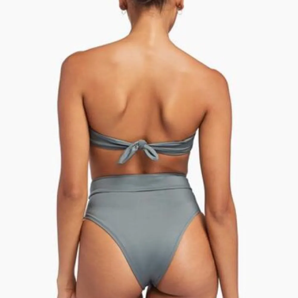 Vitamin A Ibiza Blue Grey High Waisted Eco Lux Swim Bottoms - Image 6