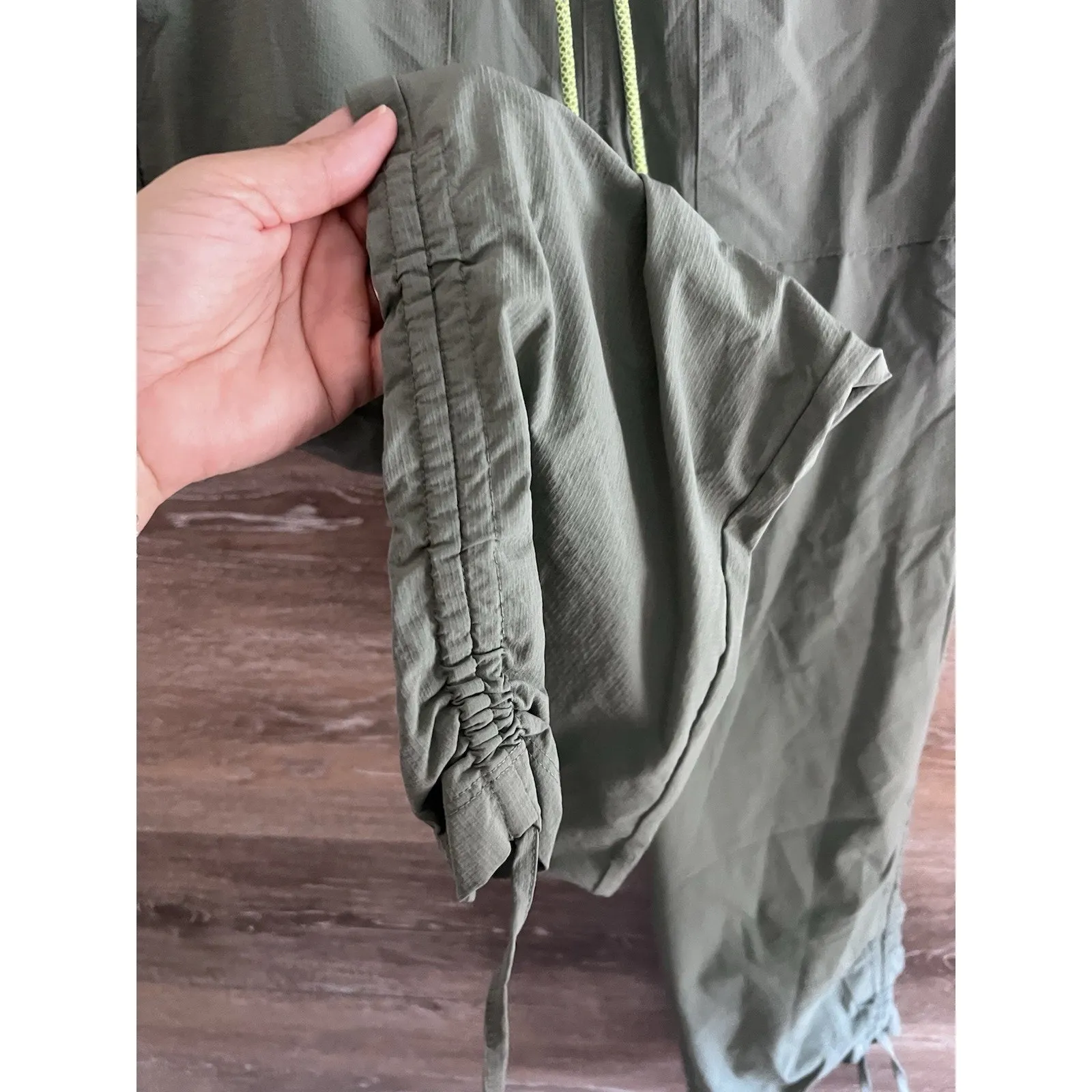 GAP GAPFIT Ribbed Side Pocket Hiking Joggers Pants Women Small Green - Image 5