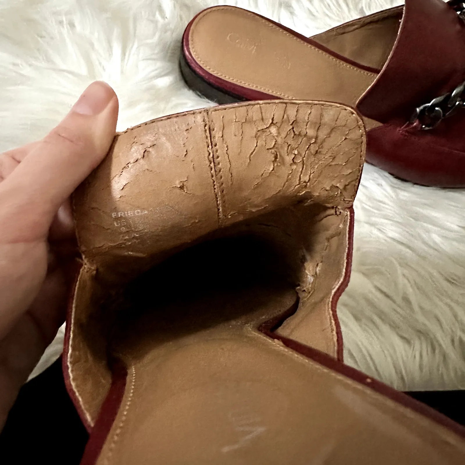 Calvin Klein Frieda Leather Slip On Mules Sz 9 - Image 7