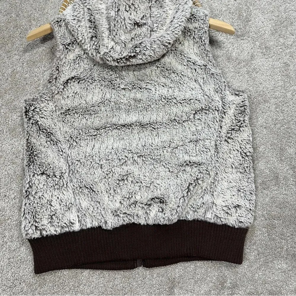 Patagonia Women’s Conejo Vest Hooded Fleece Fuzzy Full Zip in Java Brown Size S - Image 8