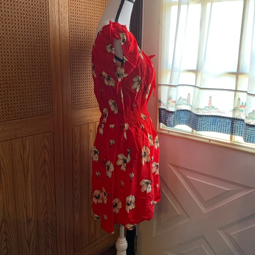 Forever 21 Red Floral Dress - Image 6