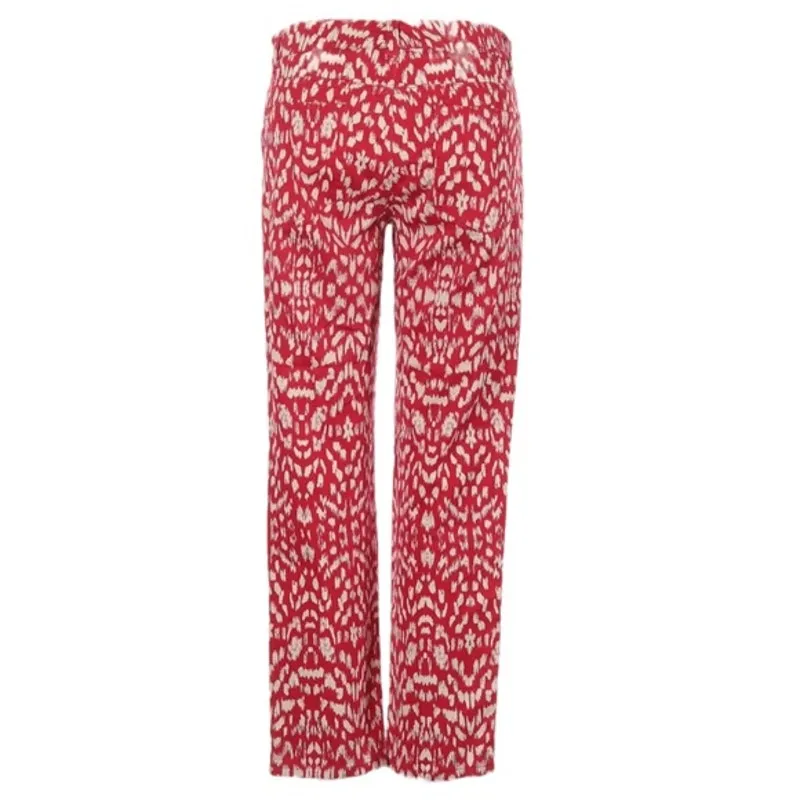 Jones New York Womens Pants Sz 4 Sport Stretch Ikat Print‎ Red Off White - Image 3