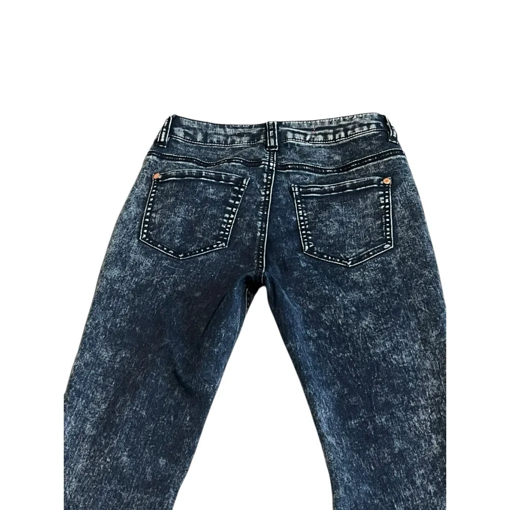 Tinseltown Jeggings Jeans Womens Juniors Size 1 Blue Acid Washed Skinny Stretch - Image 8