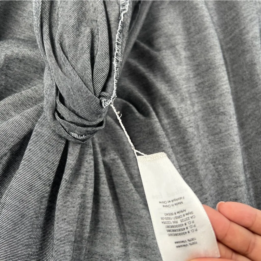 Wilfred Free Thin Stripes Gray Scoop Neck Relaxed Fit Short Sleeve Tee Size L‎ - Image 7