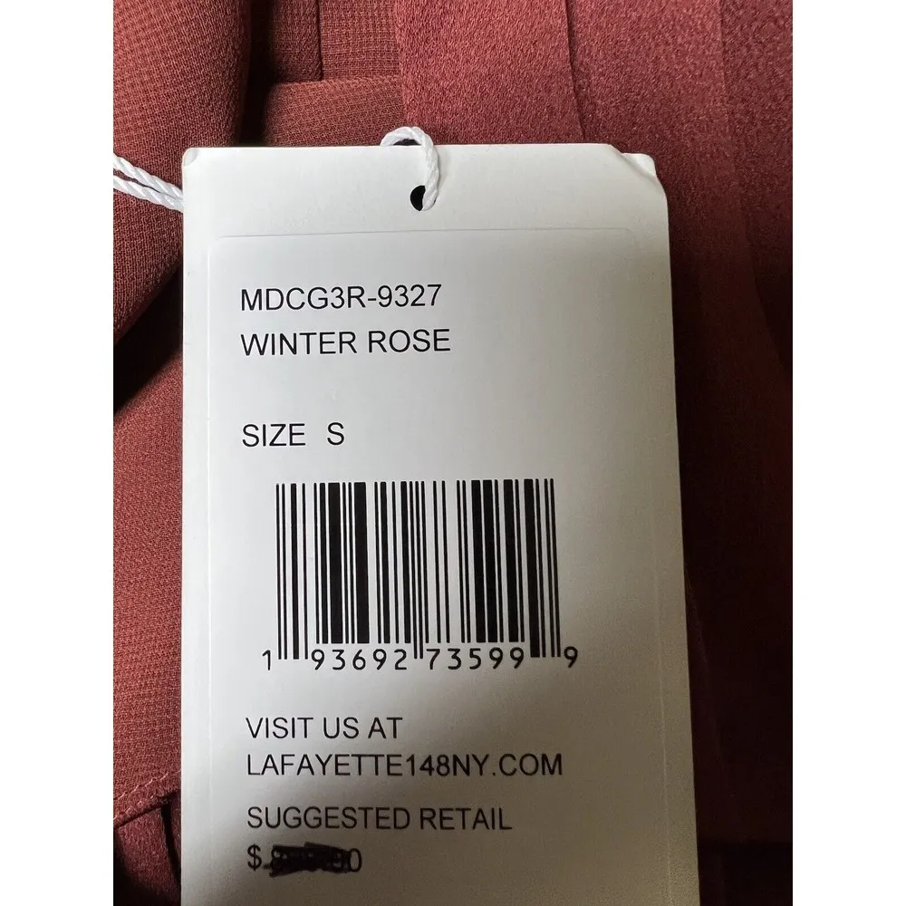 Lafayette 148 New York Sandrine Dress Winter Rose Women's Size Small - Image 12