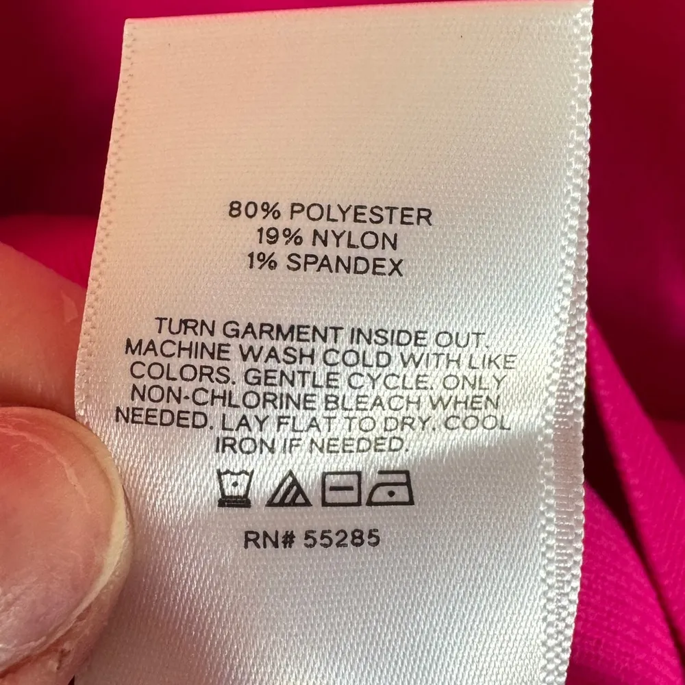 Express Body Contour Long Sleeve Color Block Cutout Mini Sweater Dress pink sz L - Image 6