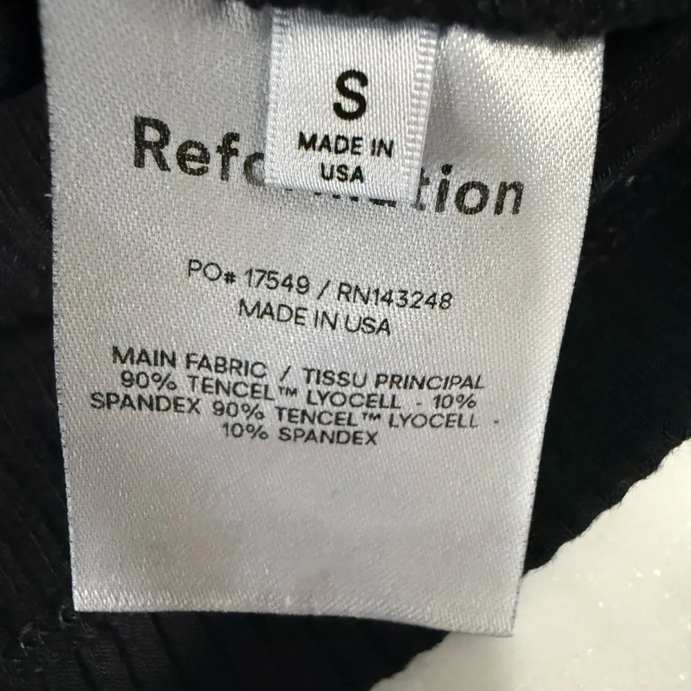 Reformation Black Fitted Long Sleeve Crop Blouse! Small women’s - Image 7